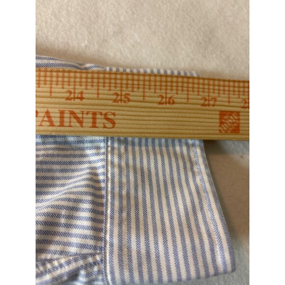Ralph Lauren Mens Blue & White Striped Slim Fit Button-Down Shirt xl-Tg - Picture 8 of 12
